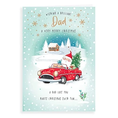 Image of Piccadilly Greetings Avant Garde Studios Character Christmas Card Dad 9 x 6 inches, H95004