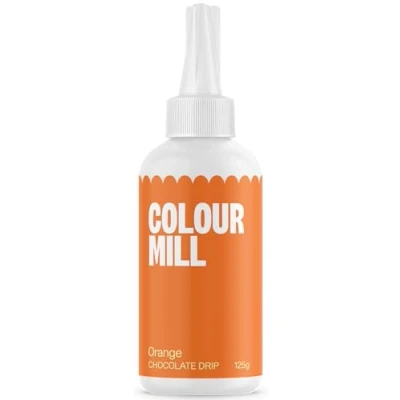 Image of Colour Mill Choco Drip Orange, Cake Glaze, Easy Melt Chocolate for Cakes, Cookies, Macarons, Ice Cream, Pops, Strawberries, and Decorations 125g