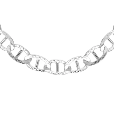 Image of Tuscany Silver Women&#039;s Sterling 5.2 mm Diamond Cut Rambo Chain Necklace of Length 56 cm/22 Inch