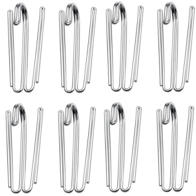 Image of Metal Curtain Hooks Pinch Pleat Header Tape Pins Heavy Duty Deep Prong Hooks(20 Pack)…