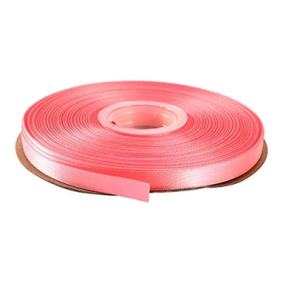 Image of ITIsparkle 9mm Width (3/8&quot;) Double Faced Satin Ribbon 45 Meters (Full Reel) Crafts Gift Wrap Floristry Pink