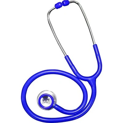 Image of Dual Head PVC Protected Spring Adults Doctors Nurses Vets Medical Stethoscope Blue