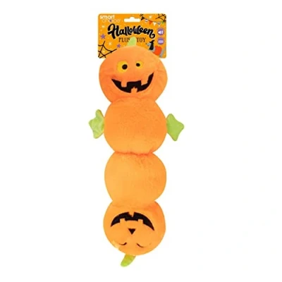 Image of YöL Pumpkin Halloween Plush Dog Toy Speaker Crinkle Puppy Pet Teething Chew Soft