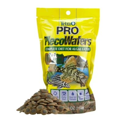 Image of Tetra PRO PlecoWafers 5.29 Ounces, Nutritionally Balanced Vegetarian Fish Food for Bottom Feeders, Concentrated Algae Center