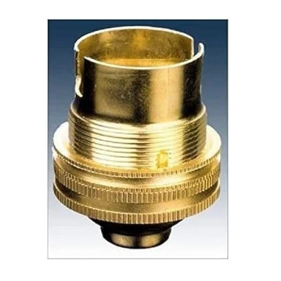 Image of K M Electronics® Brass LAMP Light Bulb Holder BC Bayonet Cap 1/2&quot; Screw Thread