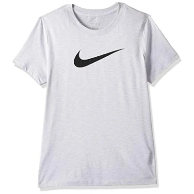 Image of Nike Women&#039;s W NK DRY TEE DFC CREW T Shirt, White/Heather/Black, L