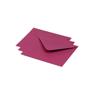 Image of Clairefontaine Ref 60176C Pollen Envelopes (Pack of 20) 125 x 138mm Sized, 120gsm Paper, Gummed Seal, Inkjet &amp; Laser Printer Compatible, Acid Free Raspberry