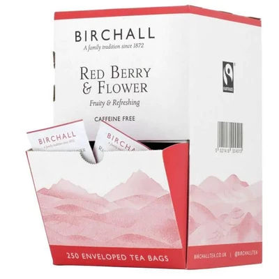 Image of Birchall Fairtrade Red Berry &amp; Flower 250 Envelopes