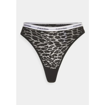 Image of Calvin Klein Underwear Thong, Women&#039;s, Size: XXL, Black