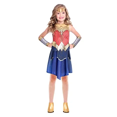 Image of amscan 9906667 Child Girls Official Warner Bros DC Comics Licensed Wonder Woman Movie Fancy Dress Costume (4 6 years)
