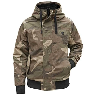 Image of Brandit Grizzly Winter Jacket with Lining Hooded Parka, Light Woodland, XL