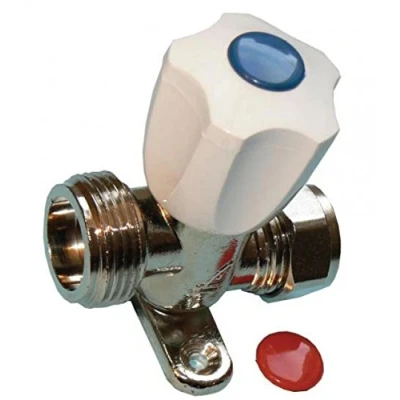 Image of Chrome Washing Machine Valve with Backplate