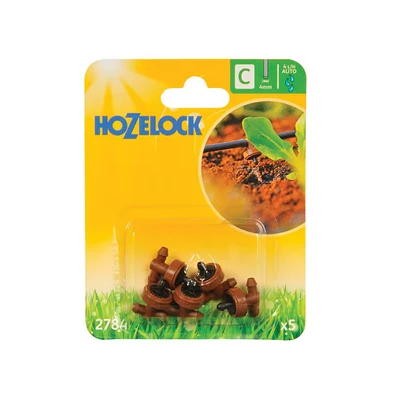 Image of Hozelock 4LPH In line Pressure Compensating Dripper, 5 Pack