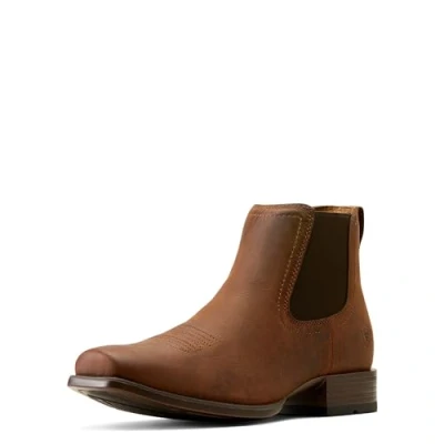 Image of ARIAT Booker Ultra Men&#039;s Leather Ankle Boots (Brown Tan, UK 8.5)