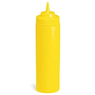 Image of Tablecraft Yellow Squeeze Sauce Bottle 12oz / 355ml Set of 12 Squeezy Mustard Dispenser for Fast Food