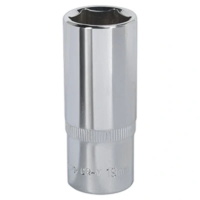 Image of Sealey Sp3819D Walldrive Socket 19Mm Deep 3/8Sq Drive Fully Polished