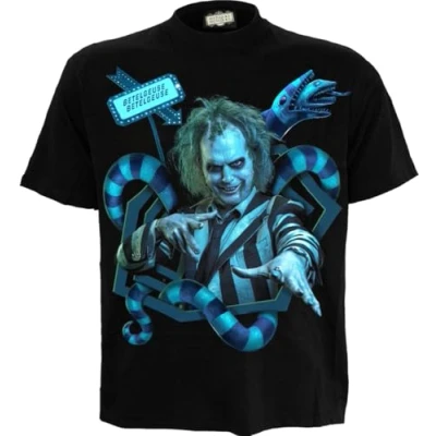 Image of Beetlejuice 2 Sandworm Portal Front Print T Shirt Black XXL