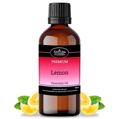 Image of Lemon Essential Oil for Diffuser 100% Pure Natural Therapeutic Grade, Skin Oils Cleaning Aromatherapy Stress Relief &amp; Mind Calming 50ml
