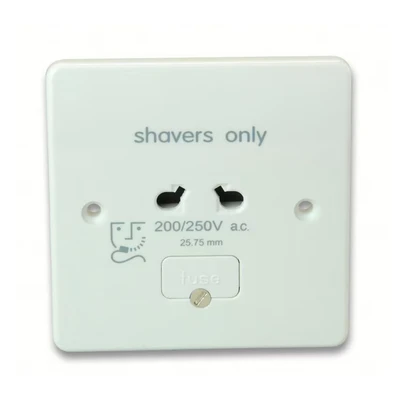 Image of MK Electric Shaver Socket, White