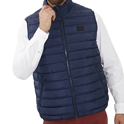 Image of Jack &amp; Jones Mens Wing Body Warmer Gilet in Navy Size Small