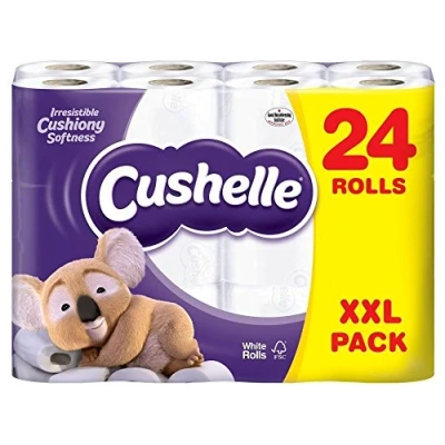 Image of Cushelle Toilet Tissue White 180 Sheets per Roll (24) Pack of 2