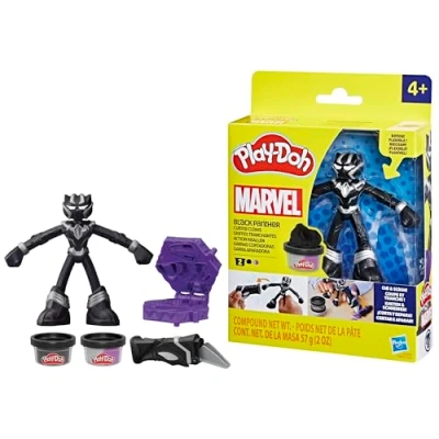 Image of Play Doh Marvel Black Panther Cutting Claws Action Figure Playset