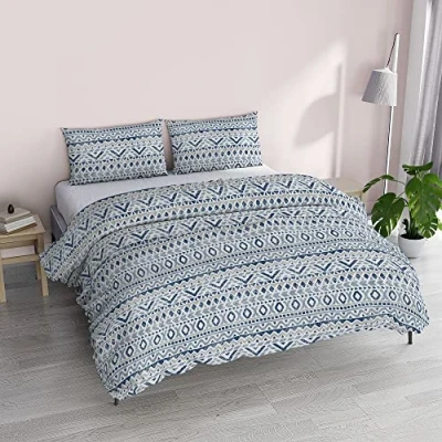Image of Italian Bed Linen &quot;Fantasy Duvet Cover Printed Microfibre Hellas Double