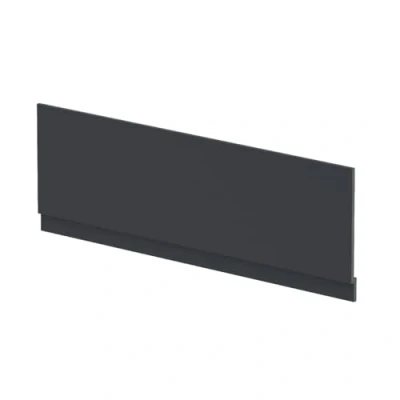 Image of nuie BPR1405 Modern Bathroom Straight Bath Front Panel and Plinth, 560 x 1695 36mm, Satin Anthracite