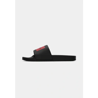 Image of HUGO Timein Pool slides, Men&#039;s, Size: 7, Black one Synthetics