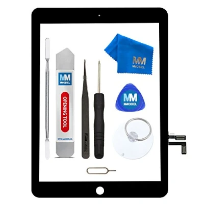Image of MMOBIEL Digitizer Display Glass Compatible with iPad 7 2019 / 8 2020 10.2 Inch (Black) Touchscreen Replacement Part Including Tool Set