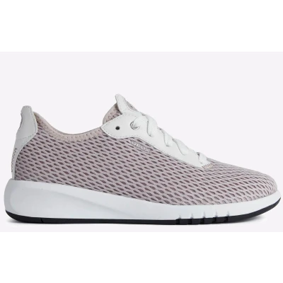 Image of Geox Aerantis Trainers Womens Beige Leather Size UK 7.5