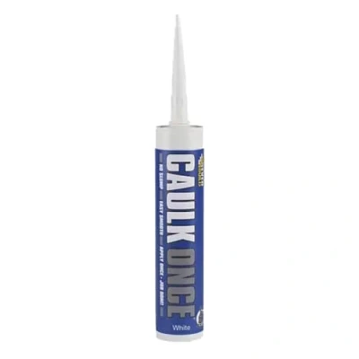 Image of Everbuild Caulk Once Premium Quality Acrylic Highly Flexible Fast Drying White 380 ml,Packaging may vary