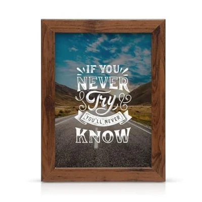 Image of Convenient2you A1 (840x594) mm, Walnut Wooden Effect Picture Photo Frames