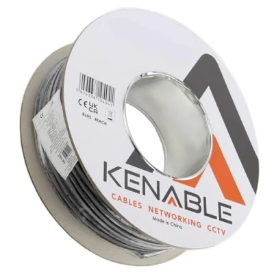 Image of External SHIELDED CAT7 Outdoor Use COPPER Ethernet Cable S/FTP Reel (Black, 50m)