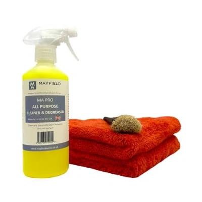 Image of Car Cleaner and Degreaser Kit Citrus Degreaser, Boars Brush, Synthetic Edgeless Microfibres, Bugs, Insects, Road Grime, Effective, Safe to Use, Professional