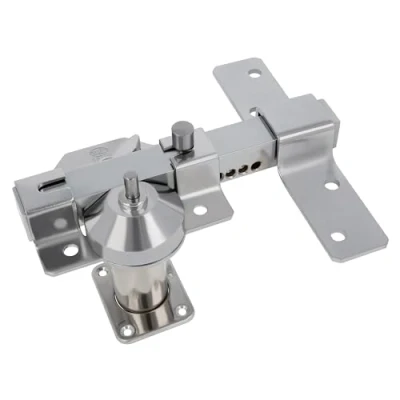 Image of Amig Surface Mounted Bolt Mod.2 for Doors Push Button Opening, Security Latch, and Locking Lever Steel, Silver Colour, Includes 5 Dimple Keys, 88 x 153 mm