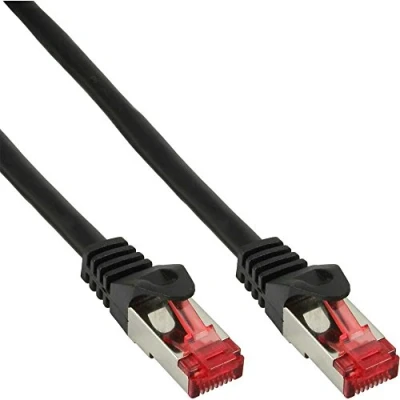 Image of InLine® Ethernet Patch cord, InLine®, S STP/PiMF, Cat. 6, black, 1m