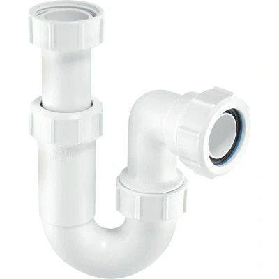 Image of McAlpine ASC10 11/2 inch x 75mm Water Seal Adjustable Inlet Tubular Swivel &#039;P&#039; Trap with Multifit Outlet, White