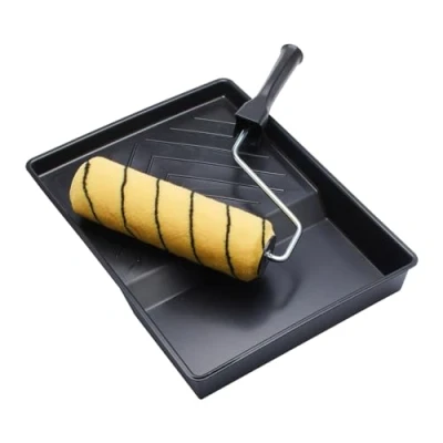Image of ProDec 9 inch x 1.75&quot; 3 piece Medium Pile Woven Paint Roller, Cage Frame and Tray Set for Painting with Emulsion Masonry Paints on Interior Exterior Walls Ceilings, 9&quot;