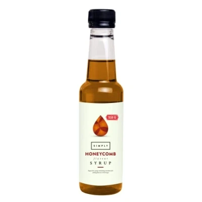 Image of Simply Sugar Free Honeycomb Syrup, Low Calorie, Vegan &amp; Nut Flavoured Syrup for Coffee, Cocktails Baking (250ml)