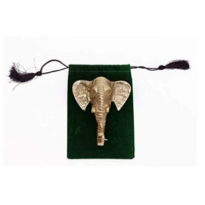 Image of HomeZone Gold Effect Elephant Head Wall Mounted Coat Hook Animal Hanger Peg Home Decor Decorative Novelty Hanging Bedroom Bathroom Hallway