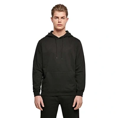 Image of Build Your Brand Men&#039;s Bb001 basic Hoody Hooded Sweatshirt, Black, S