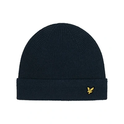 Image of Lyle &amp; Scott Racked Beanie Unisex Beanie, Size: One Size, Dark navy