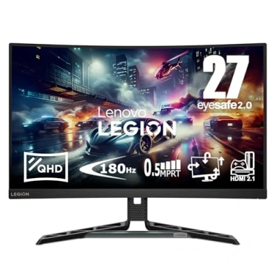 Image of Lenovo Legion R27qc 30 LED display 68.6 cm (27&quot;) 2560 x 1440 pixels Quad HD Black