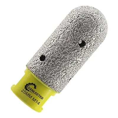 Image of Diamond Finger Milling Bits 25mm SANLEETEK Tile for Existing Holes Enlarging Shaping Trimming in Porcelain Ceramic Marble Granite Artificial Stone M14 Thread