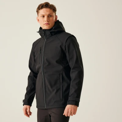 Image of Regatta Professional Men&#039;s Waterproof Erasmus 4 In 1 Softshell Jacket Black, Size: XXL