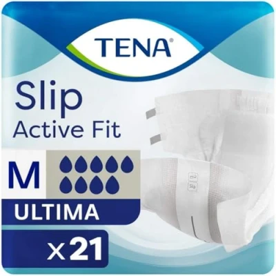 Image of Tena Slip Active Fit Ultima All in One Slips Medium Case Saver 3 Packs of 21