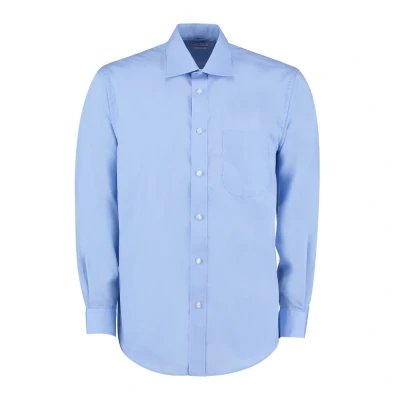 Image of Kustom Kit Men&#039;s Kk104 Business Shirt, Blue (Light Blue), 18.5&quot;