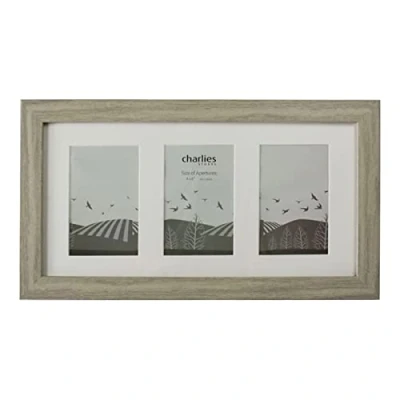 Image of Charlies Vintage Effect Modern 3 Aperture Picture Frame
