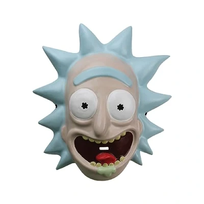 Image of Rubies Official Rick and Morty, Vacform Mask, Adult Fancy Dress Accessory Halloween